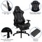 Flash Furniture Black Gaming Desk-Cup Holder/Reclining Chair Set BLN-X30D1904-GY-GG - alternate 6